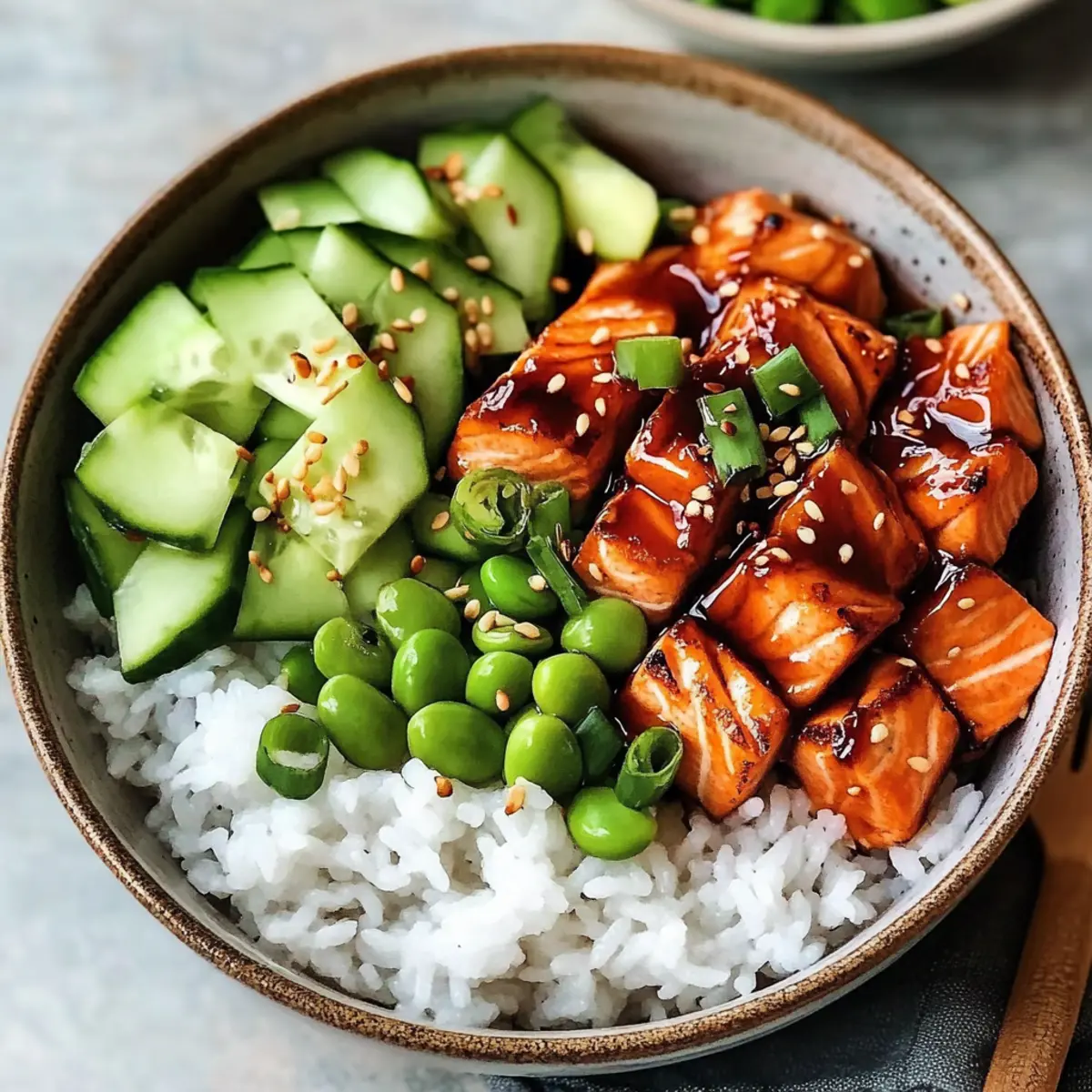 Honey Sriracha Salmon Bowls