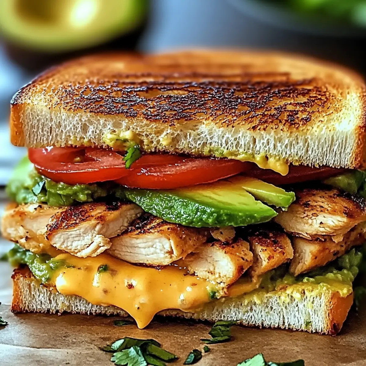 Chicken Avocado Melt Sandwich
