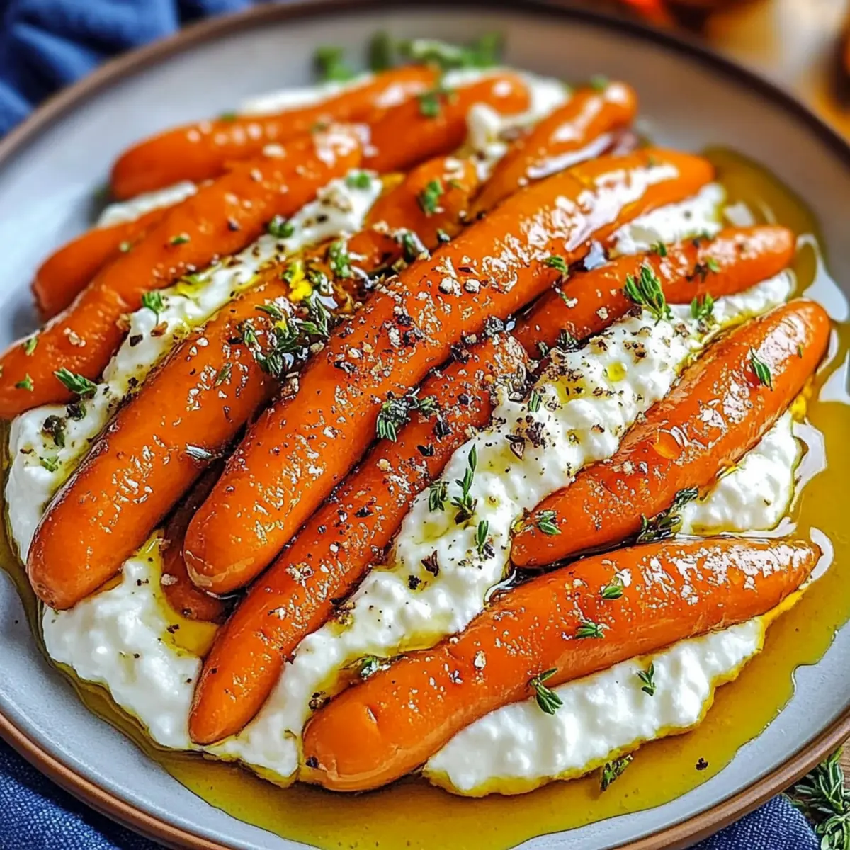 Roasted Carrots with Whipped Ricotta and Hot Honey