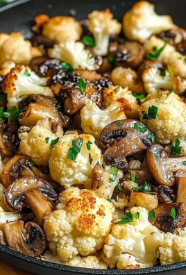 Garlic Cauliflower Mushroom Skillet