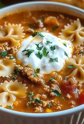 Hearty Lasagna Soup with Bow Tie Pasta
