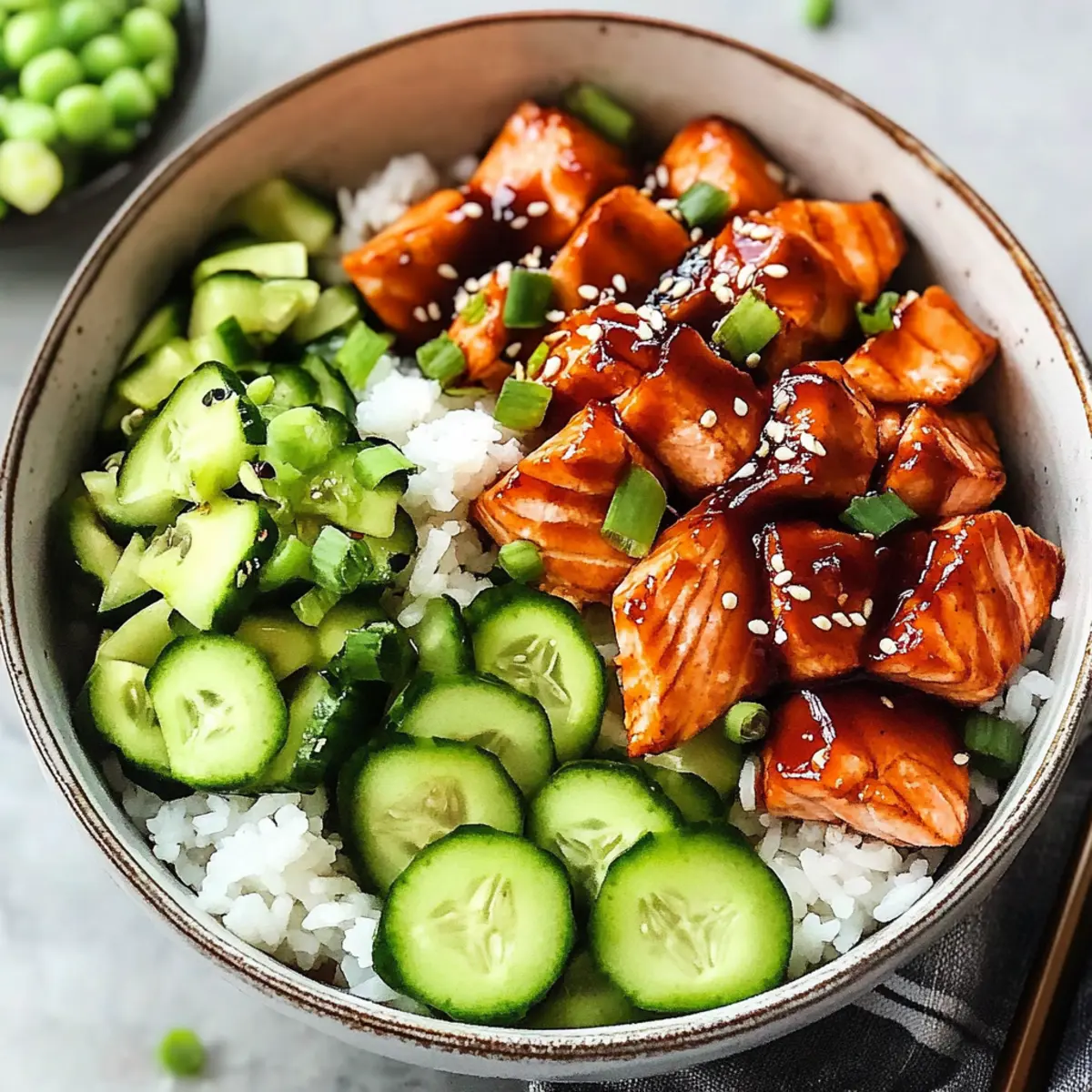 Honey Sriracha Salmon Bowls