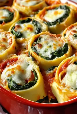 Spinach and Cheese Lasagna Pinwheels