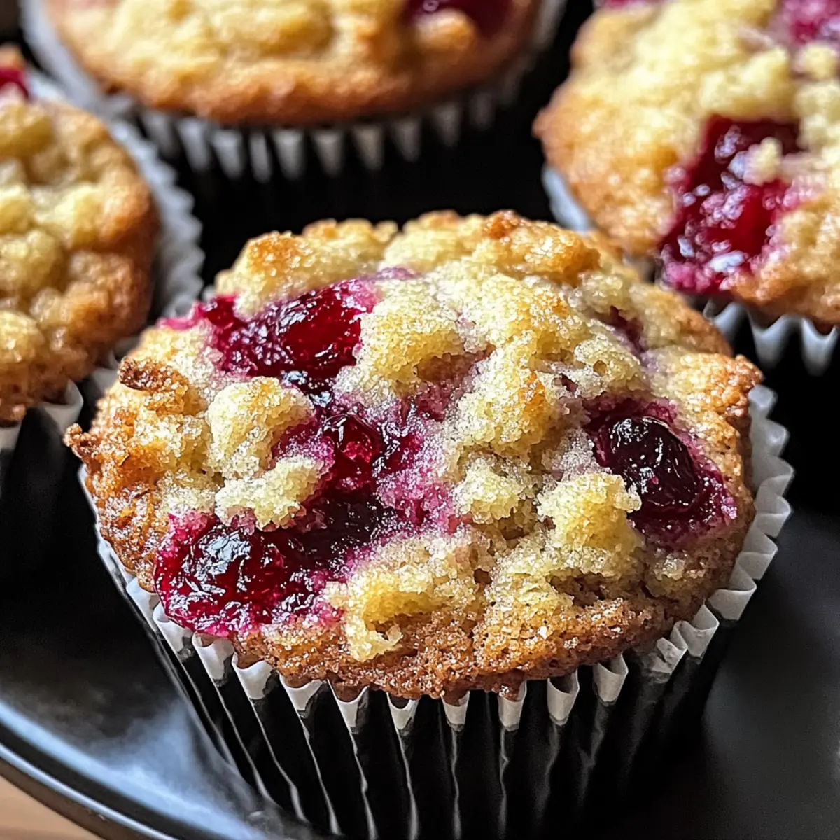 Leftover Cranberry Sauce Coffee Cake Muffins