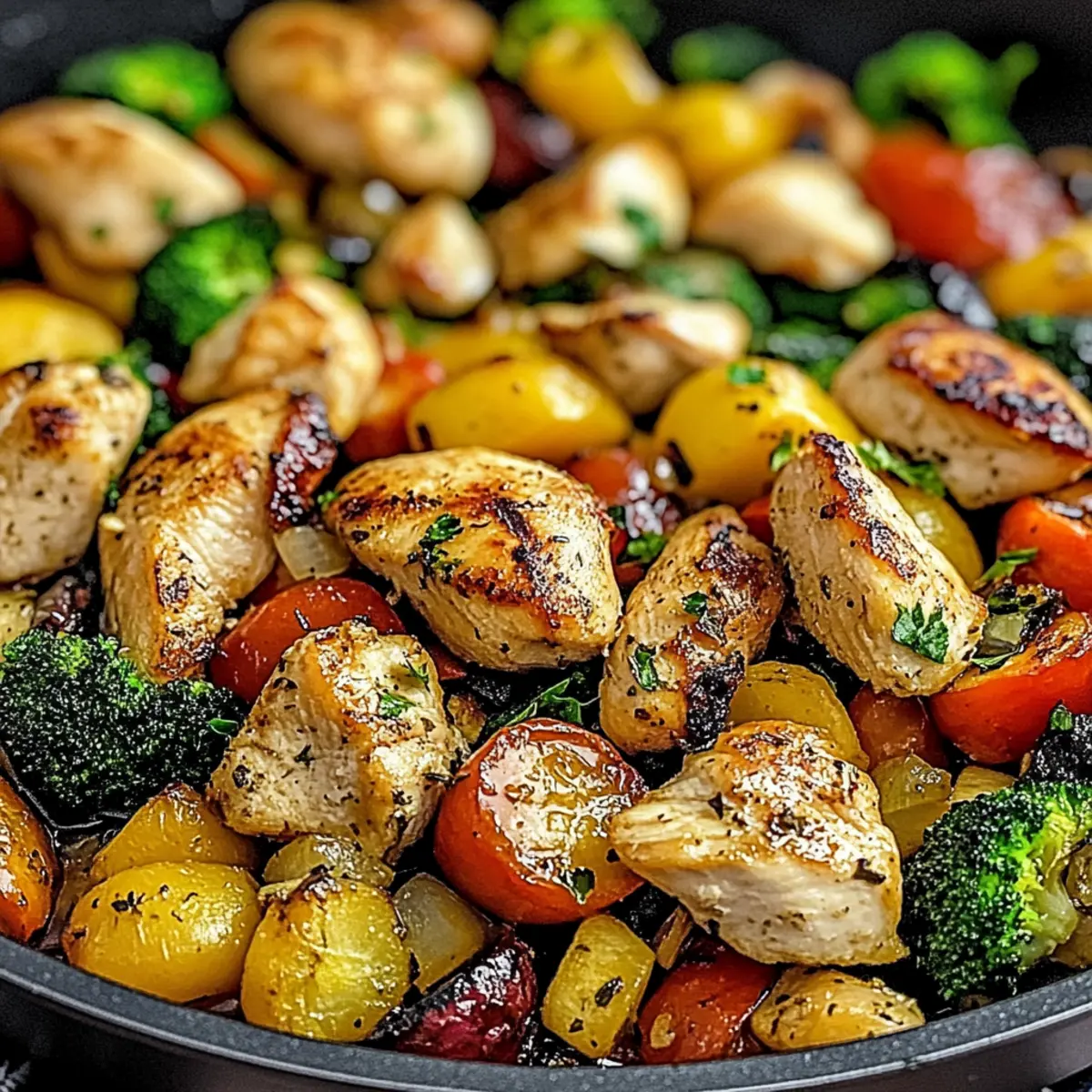 Healthy Chicken and Vegetables Skillet