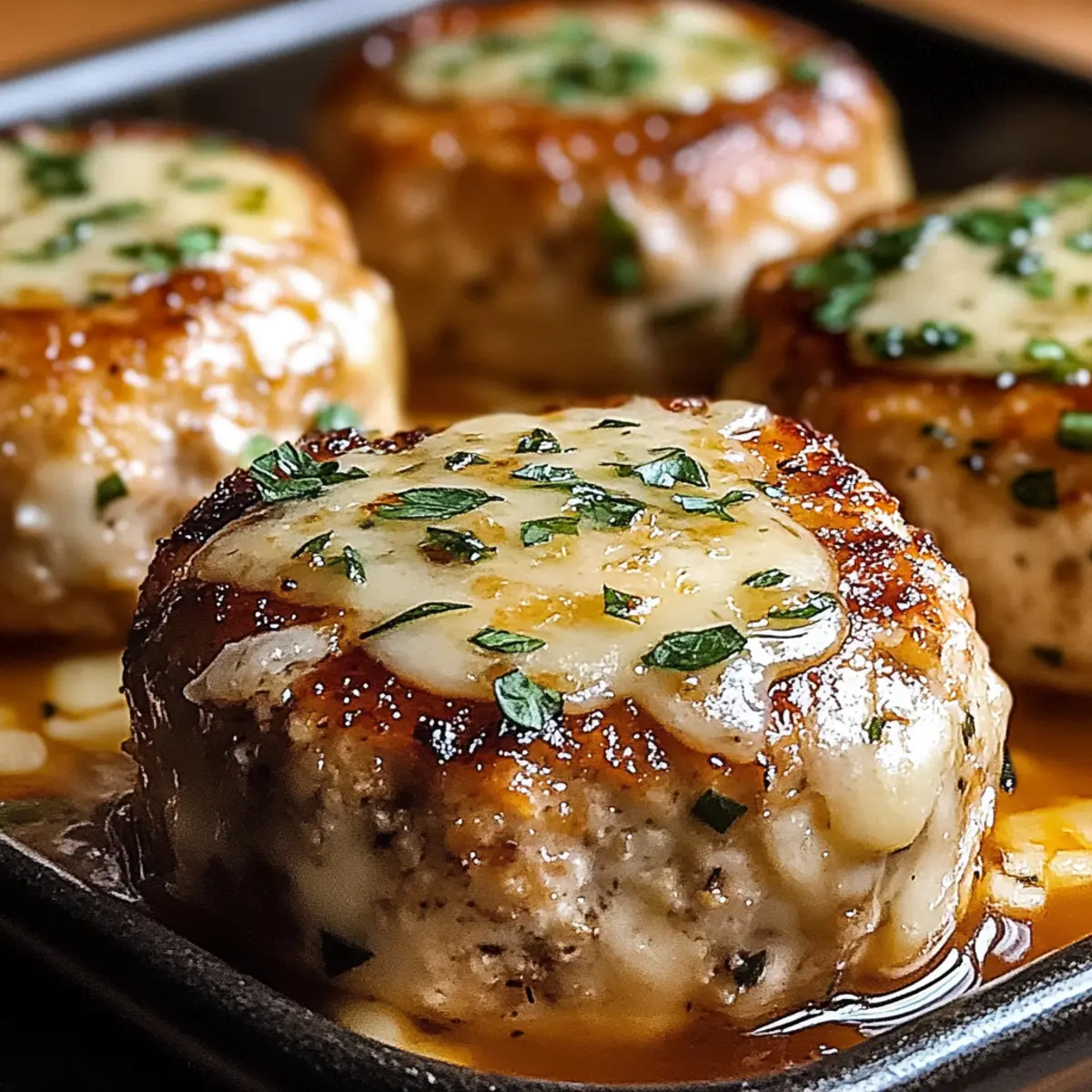 Garlic Parmesan Chicken Meatloaves