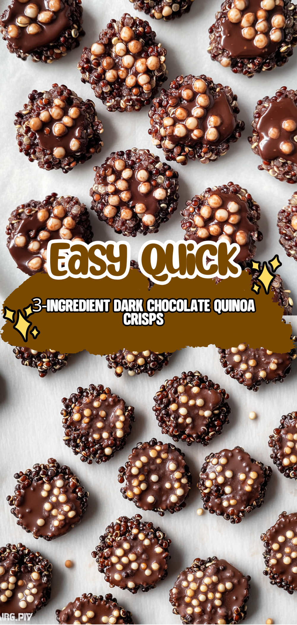 3-Ingredient Dark Chocolate Quinoa Crisps
