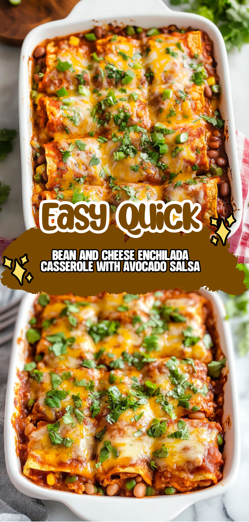 Bean and Cheese Enchilada Casserole