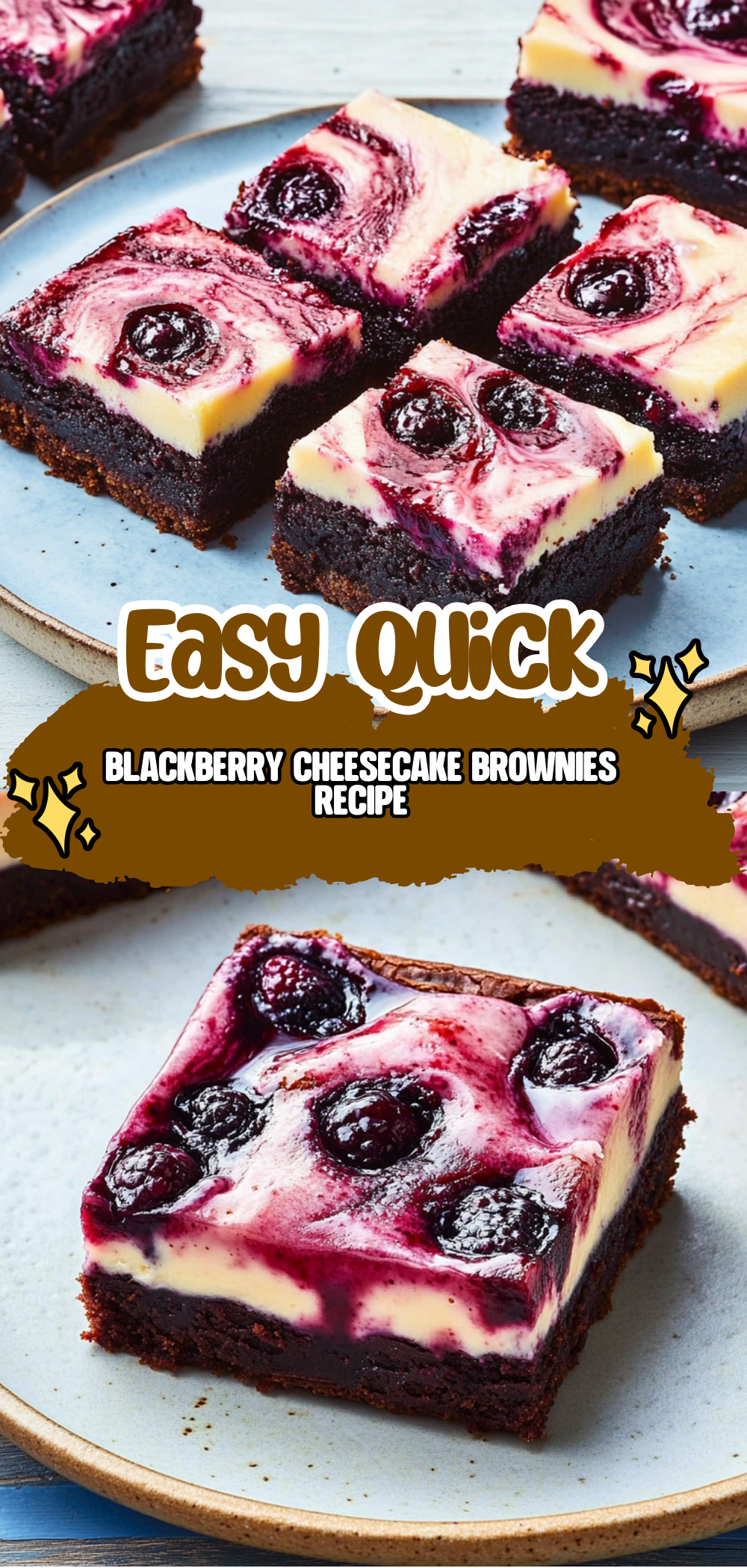 Blackberry Cheesecake Brownies Recipe