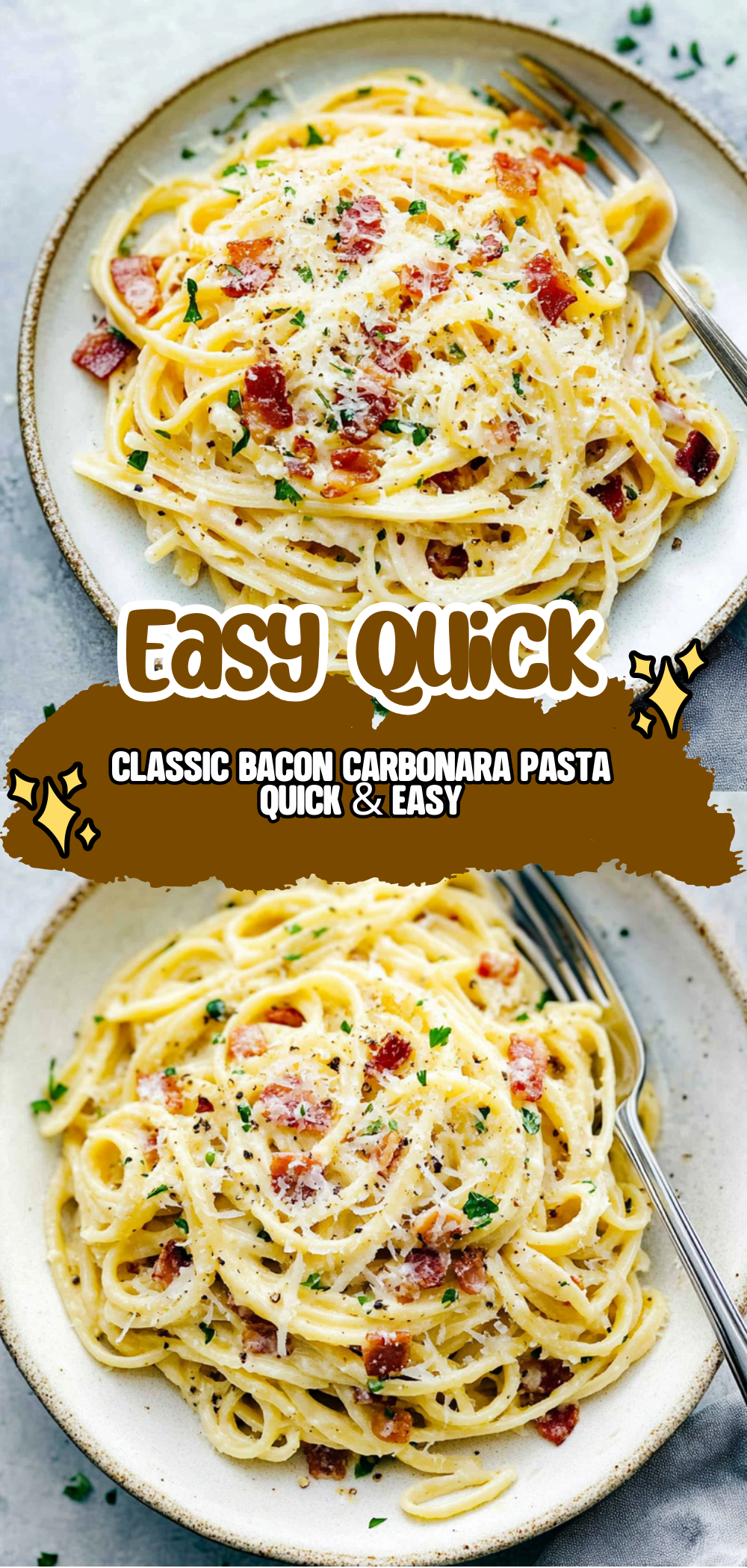 Classic Bacon Carbonara Pasta (Quick & Easy)