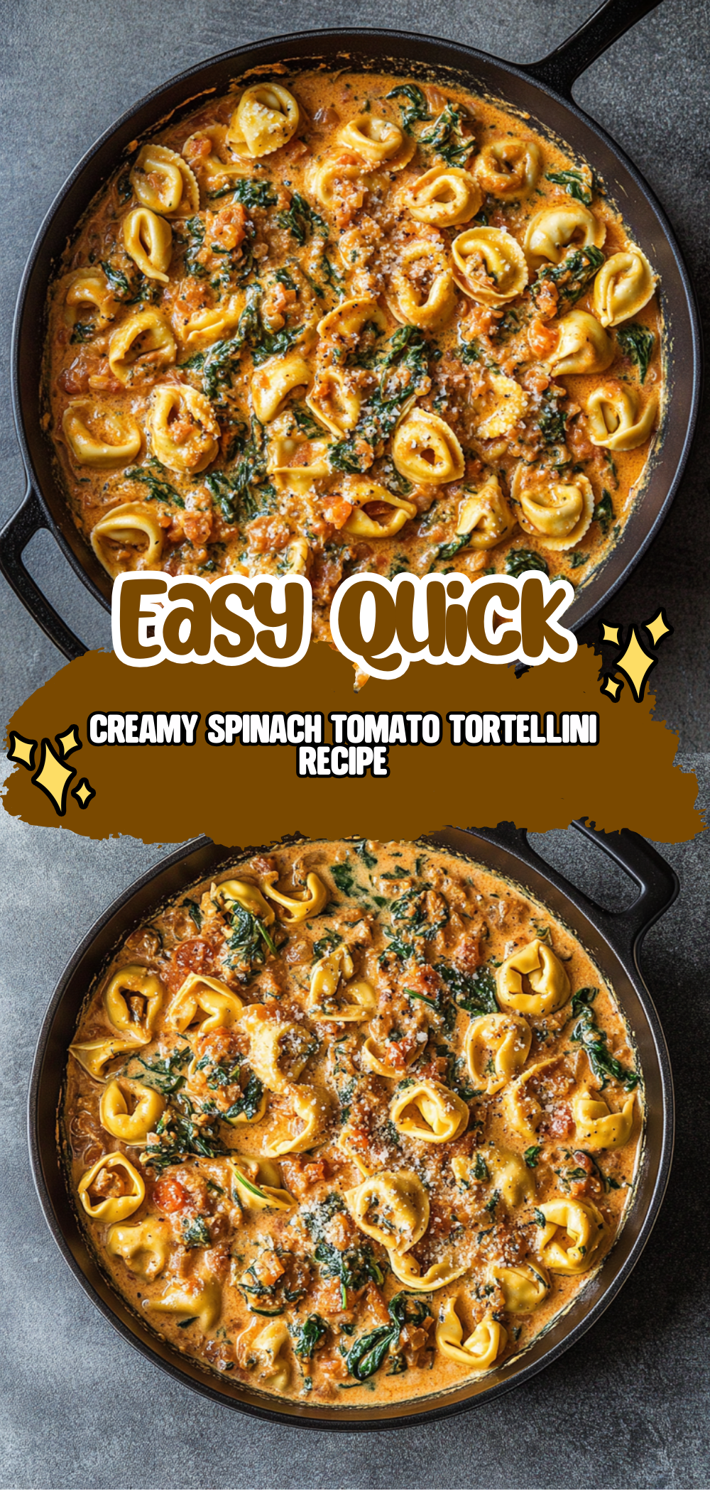 Creamy Spinach Tomato Tortellini Recipe