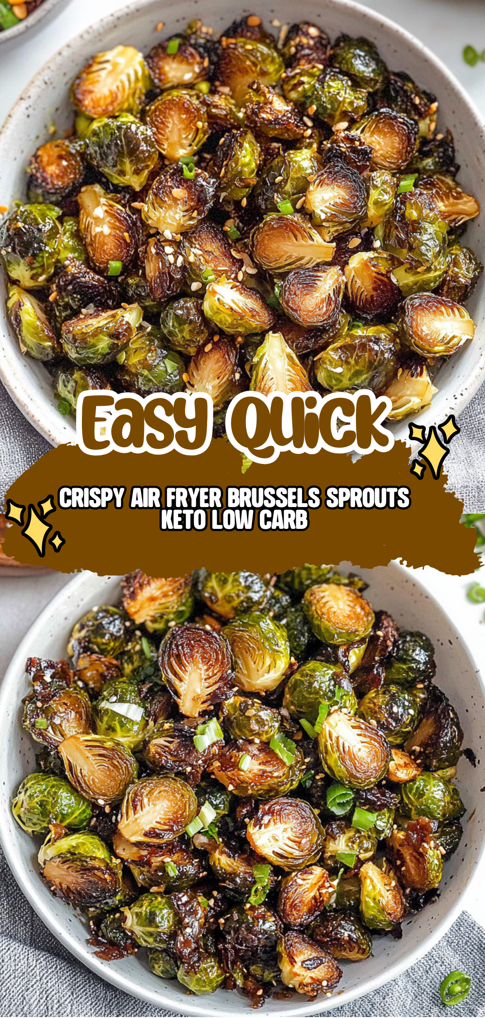 Crispy Air Fryer Brussels Sprouts (Keto, Low Carb)