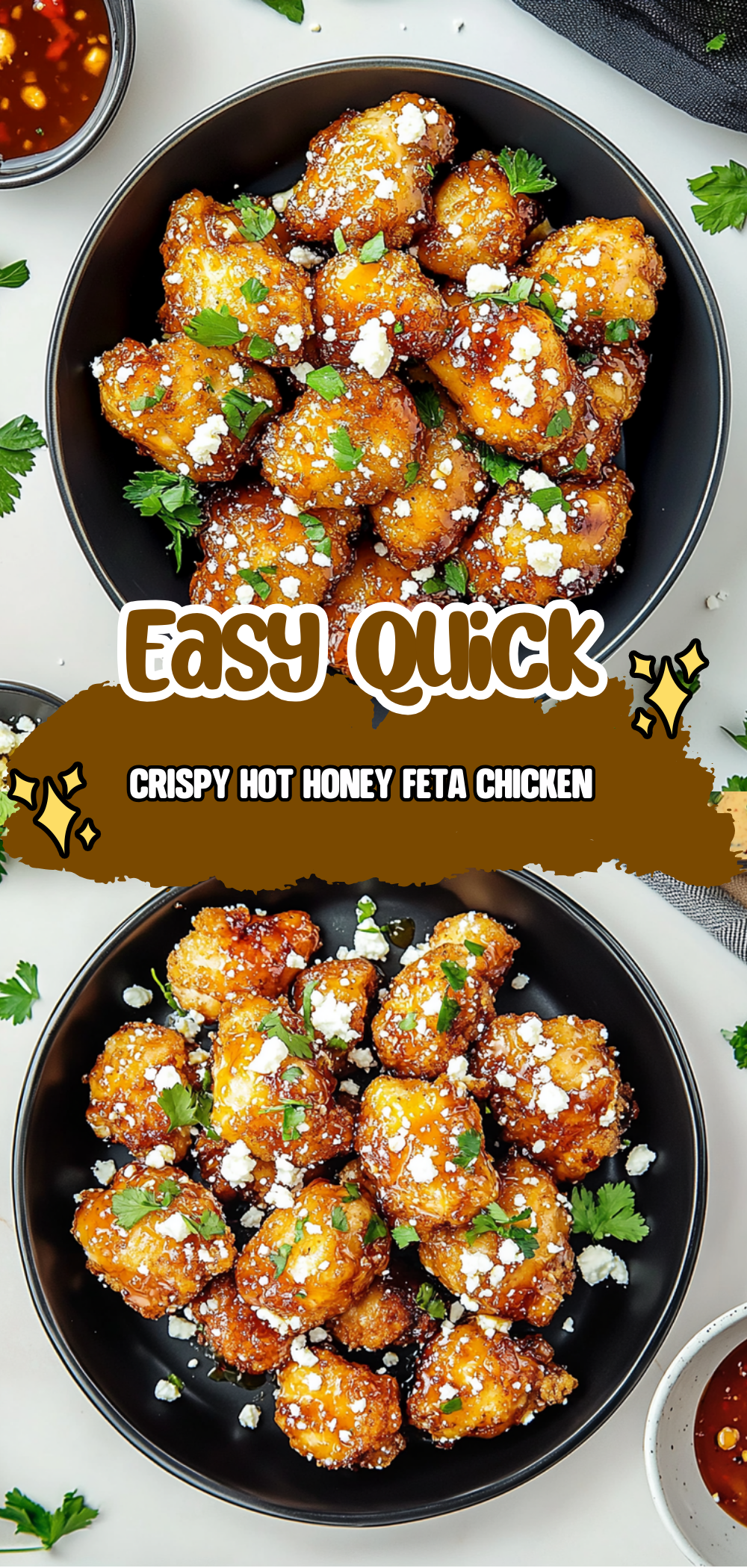 Crispy Hot Honey Feta Chicken