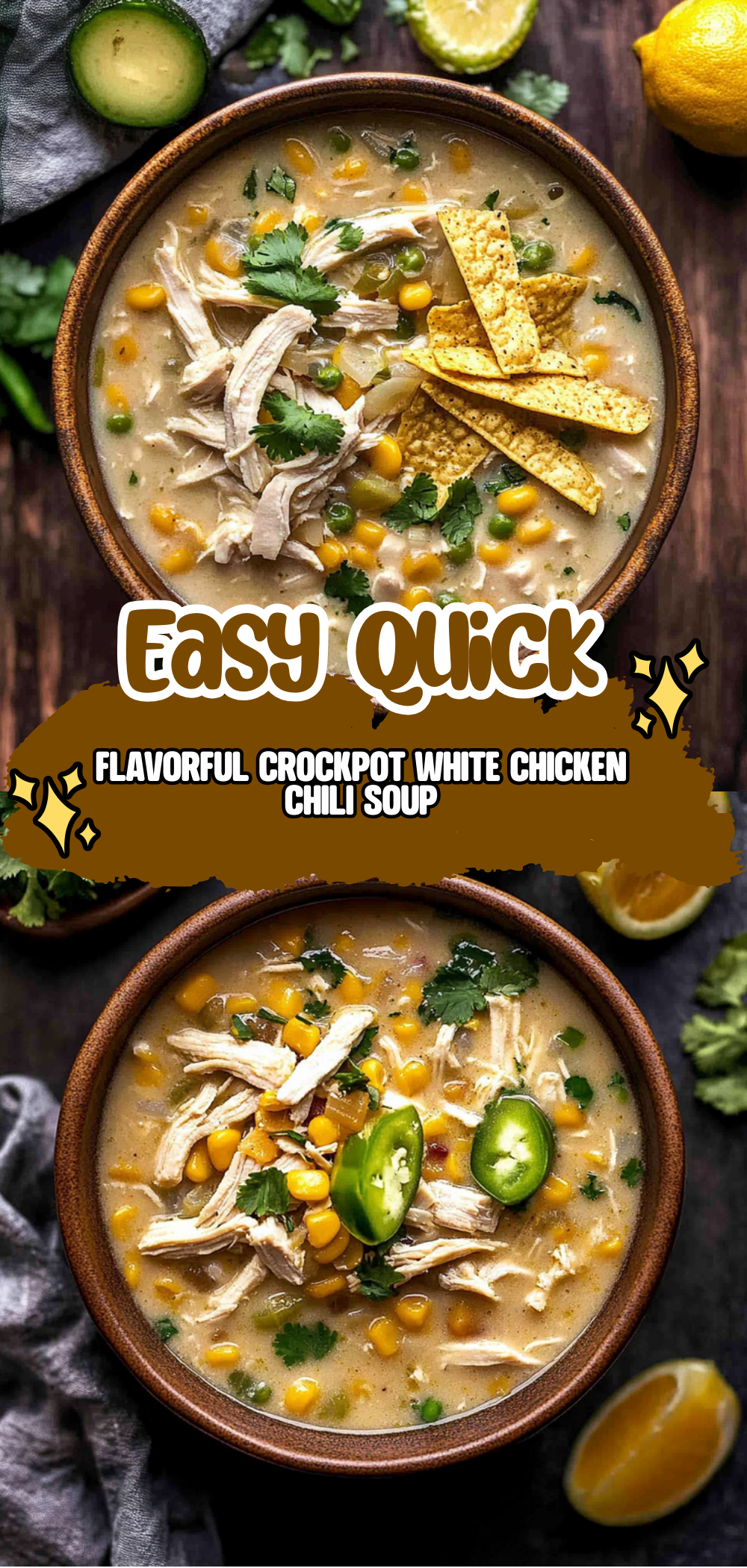 Flavorful Crockpot White Chicken Chili Soup