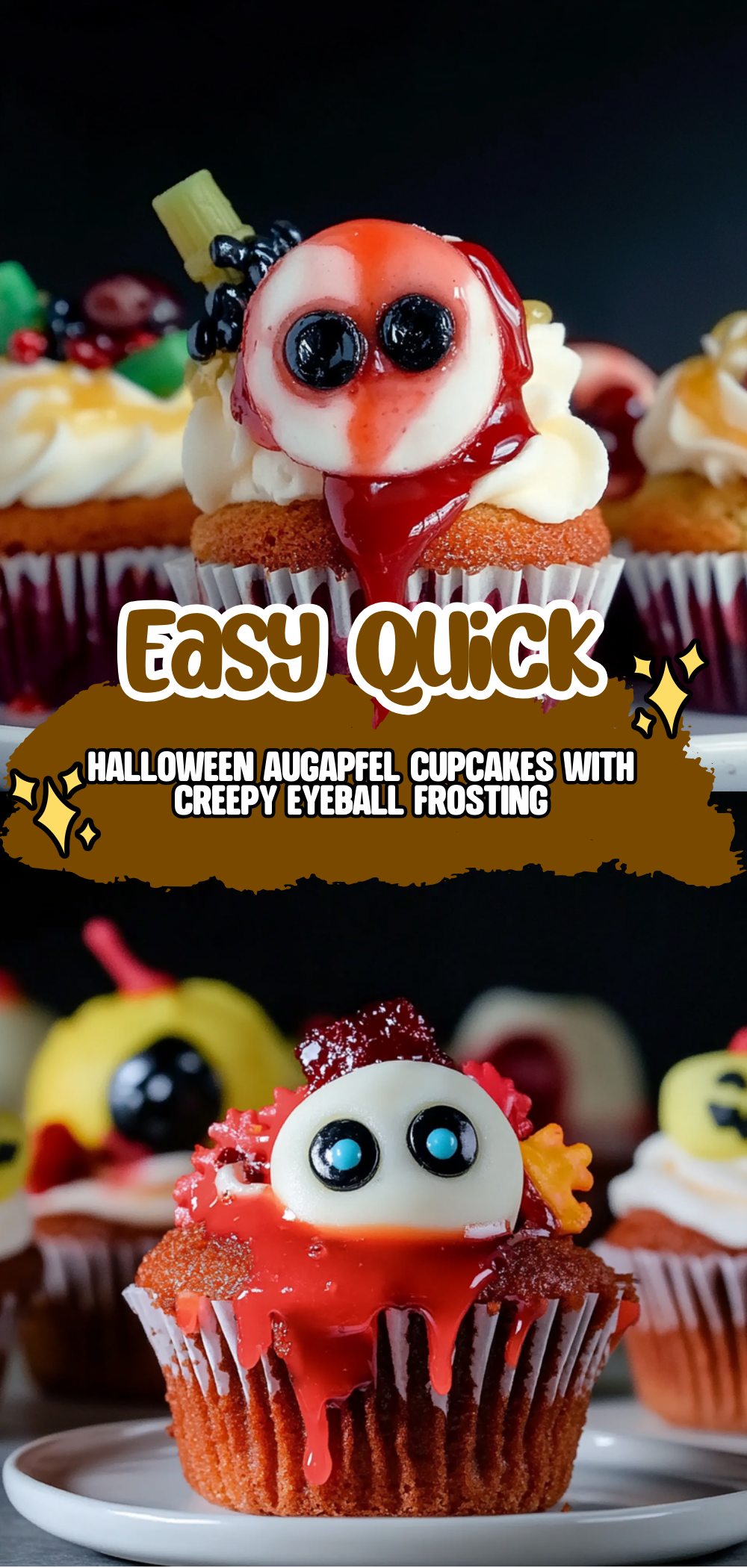 Halloween Augapfel Cupcakes