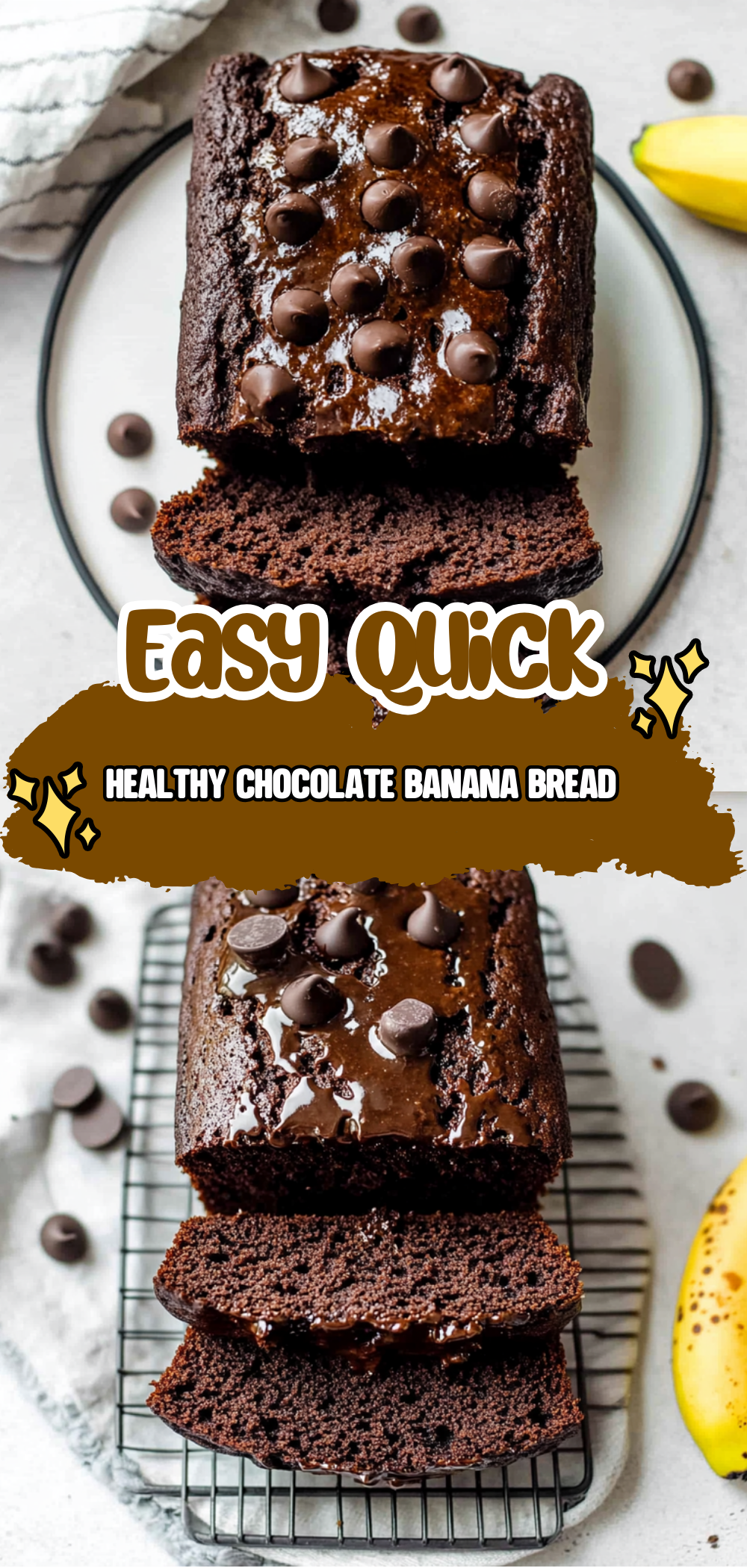 Healthy Chocolate Banana Bread