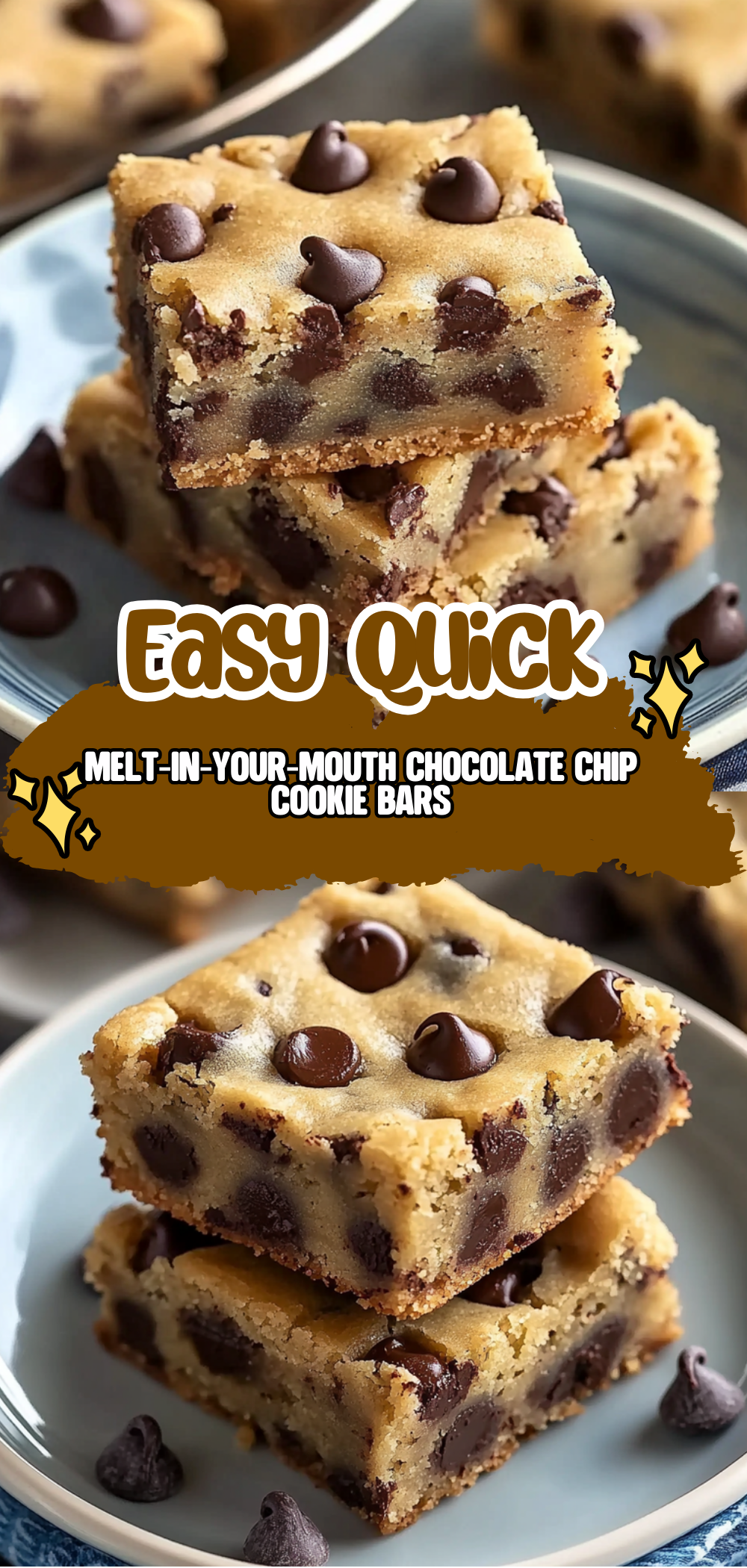 Melt-in-Your-Mouth Chocolate Chip Cookie Bars