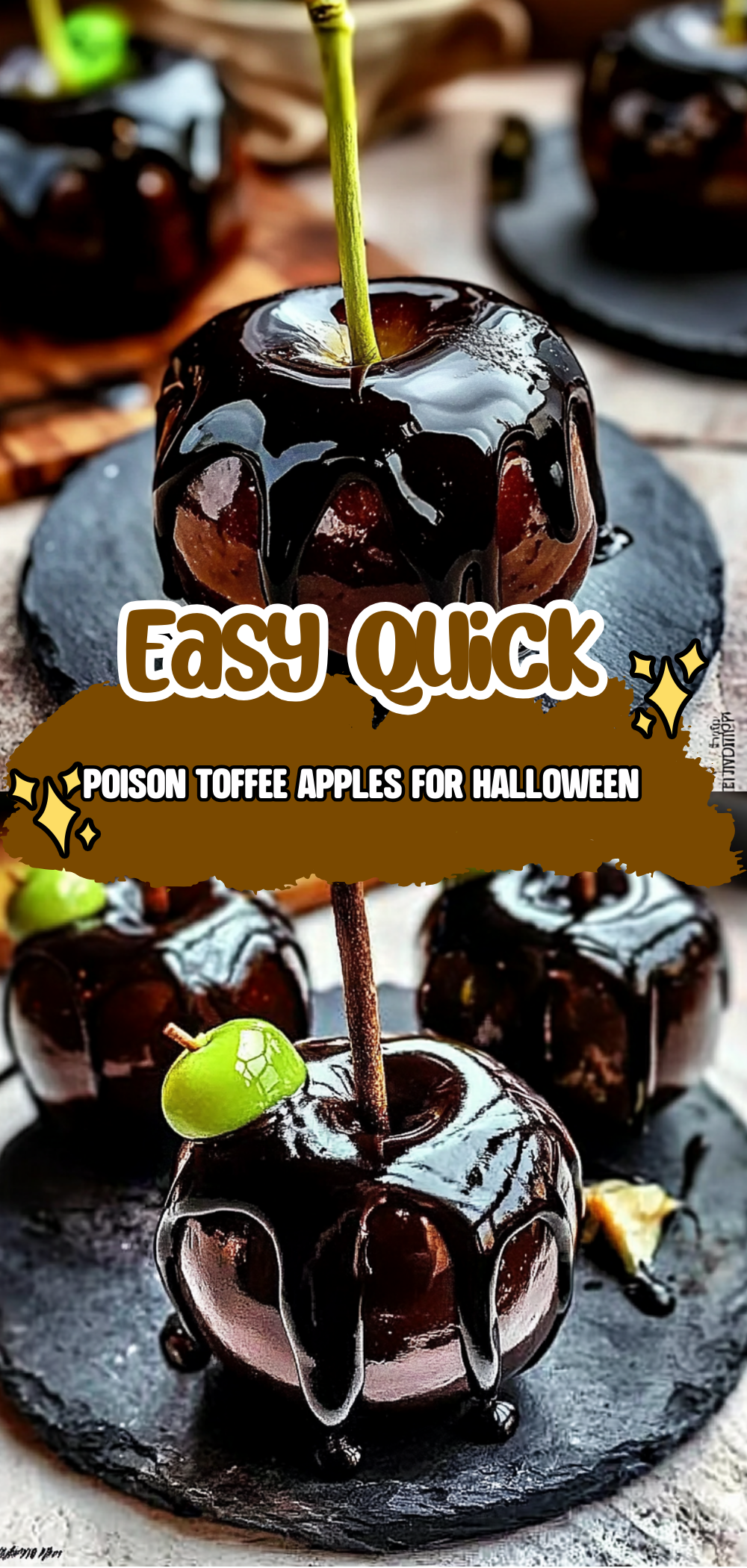 Poison Toffee Apples for Halloween