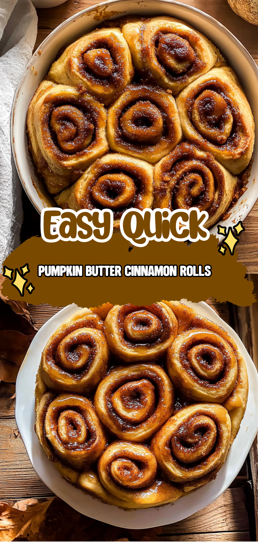 Pumpkin Butter Cinnamon Rolls