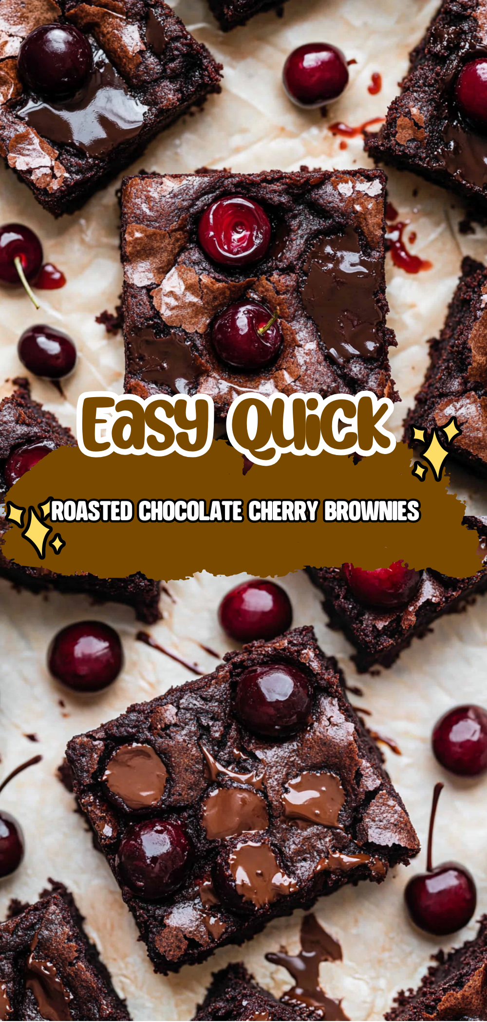 Roasted Chocolate Cherry Brownies