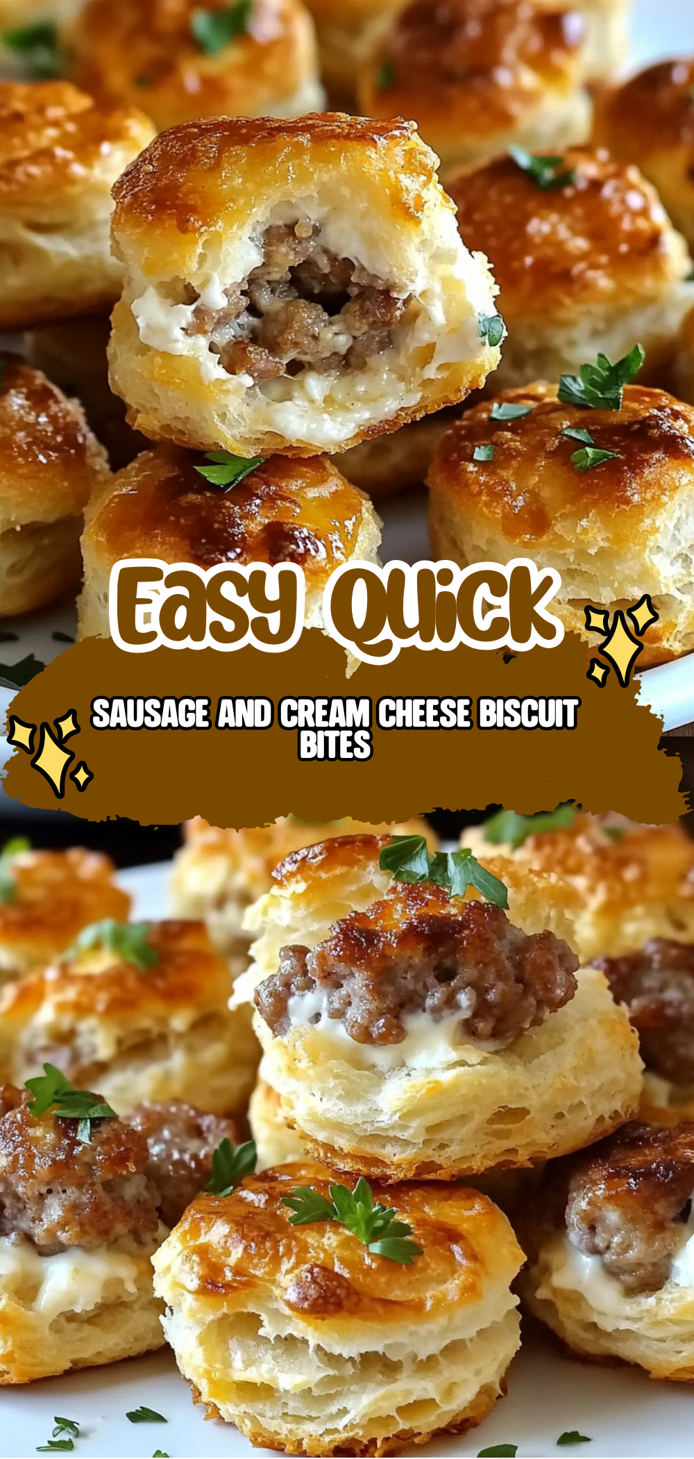 Sausage and Cream Cheese Biscuit Bites