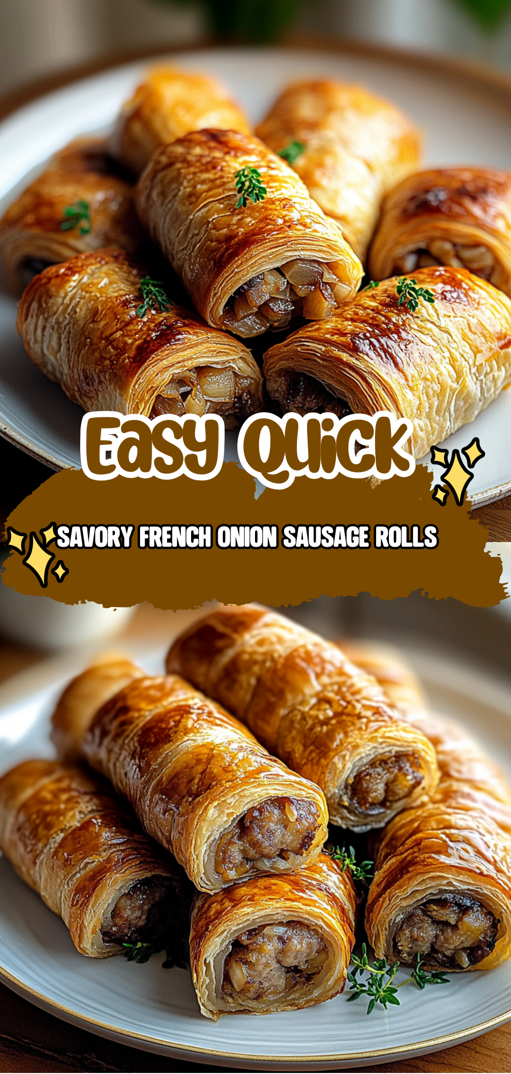 Savory French Onion Sausage Rolls