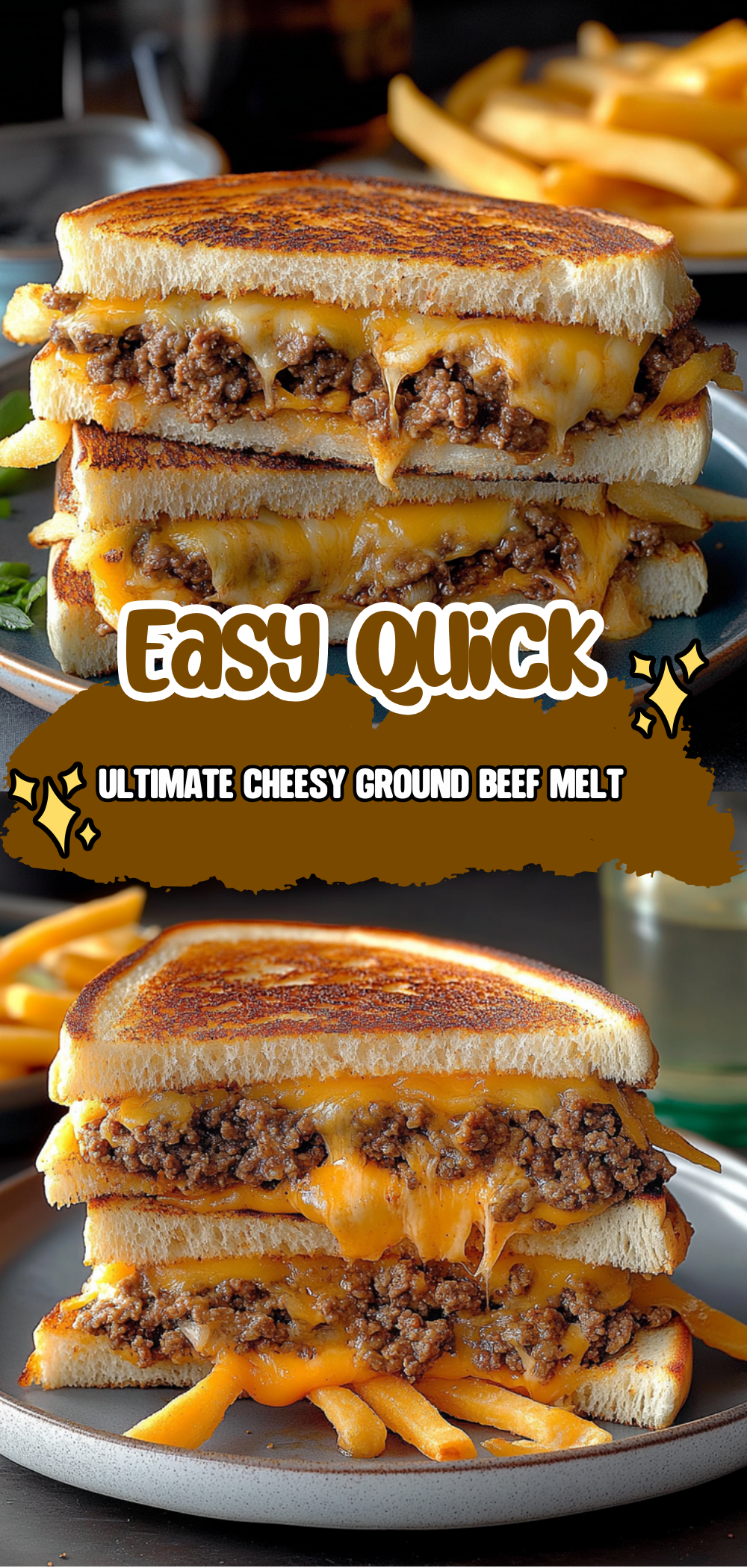Ultimate Cheesy Ground Beef Melt