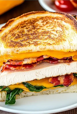 Turkey Melt with Cheddar, Spinach, and Turkey Bacon