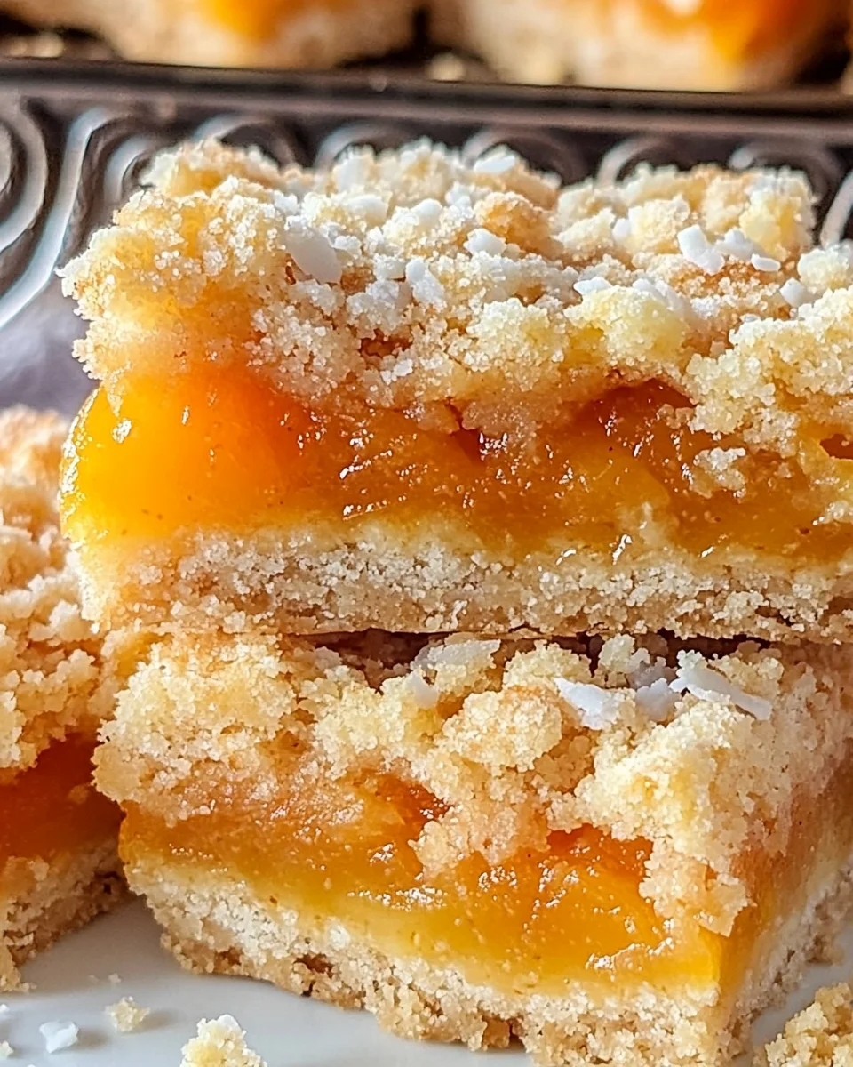Apricot Coconut Crumble Bars