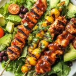 BBQ Chicken Skewer Salad