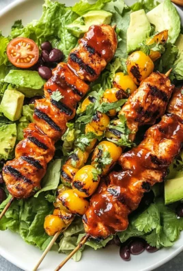 BBQ Chicken Skewer Salad