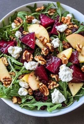 Beet and Goat Cheese Arugula Salad