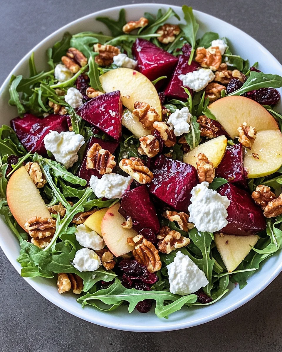 Beet and Goat Cheese Arugula Salad
