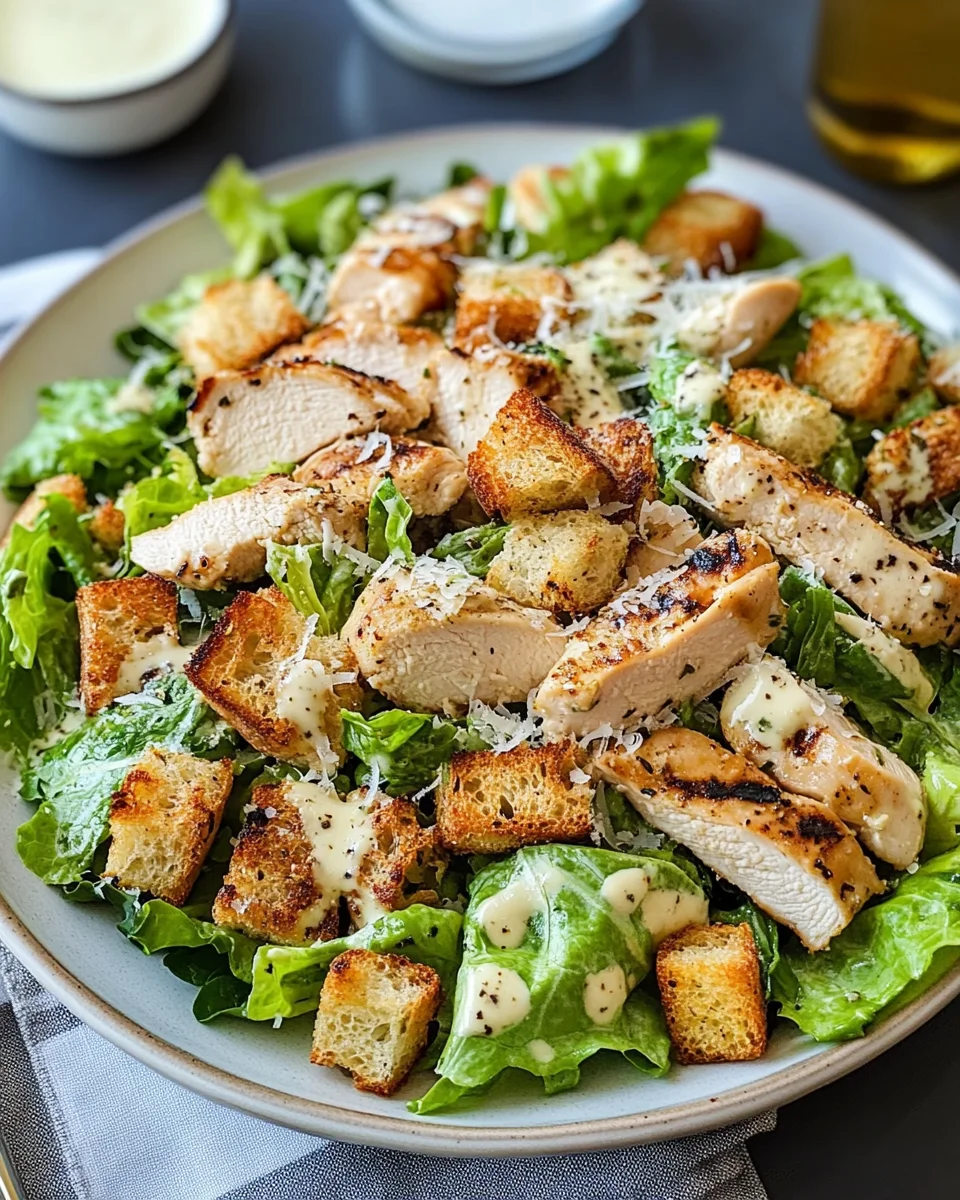 Best Chicken Caesar Salad with Homemade Croutons