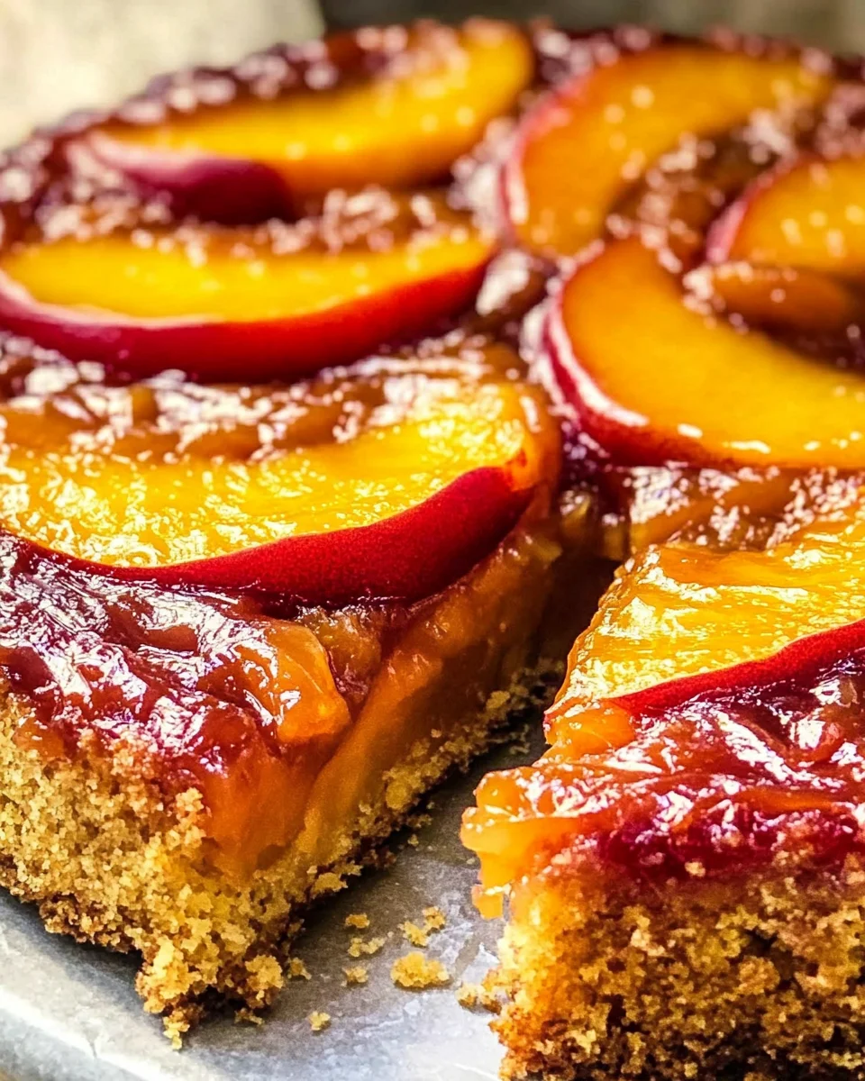 Bourbon Peach Upside-Down Cake