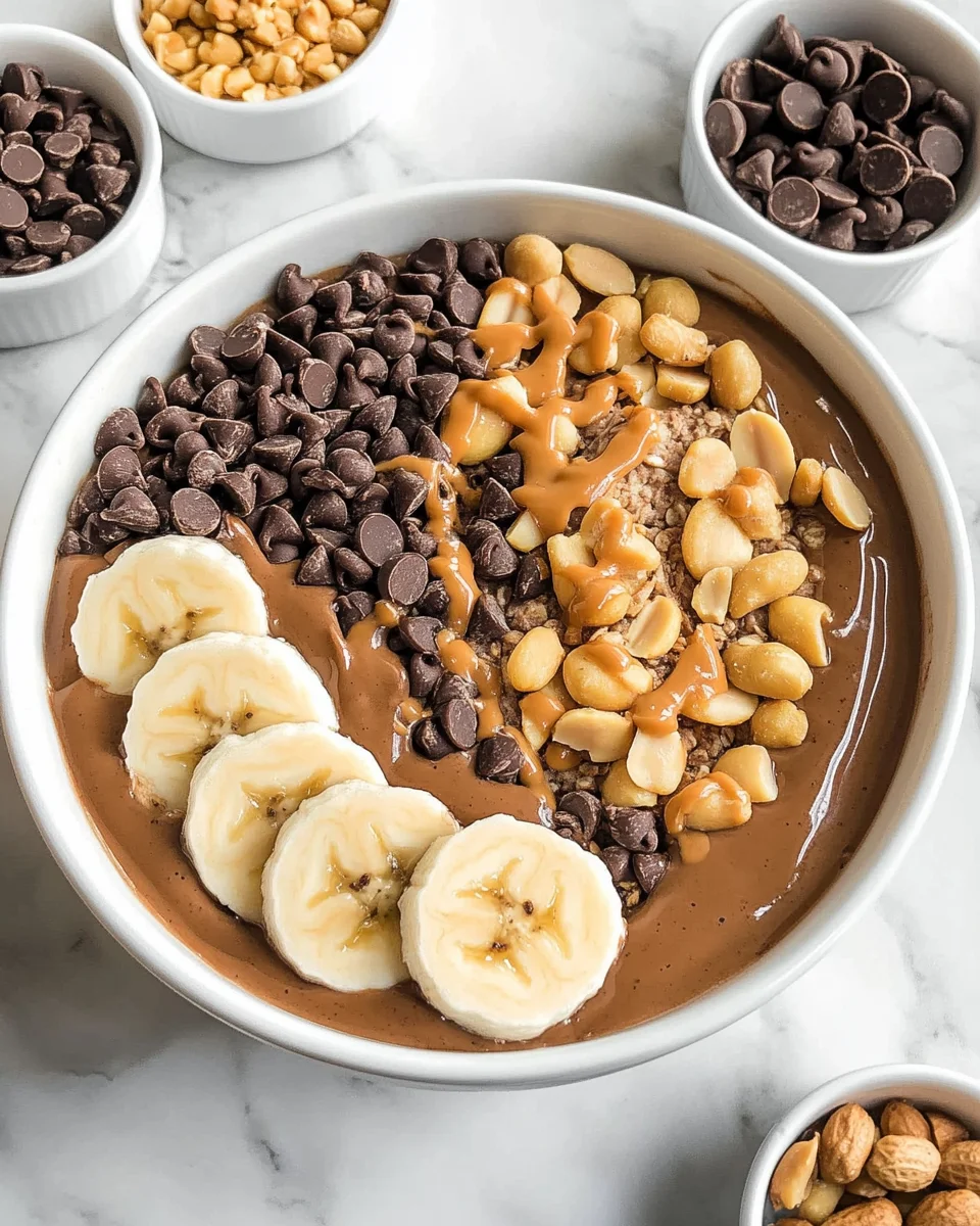 Chocolate Peanut Butter Smoothie Bowl