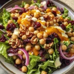 Cranberry Walnut Chickpea Salad with Orange Vinaigrette