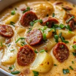 Creamy Cajun Potato Soup with Andouille Sausage