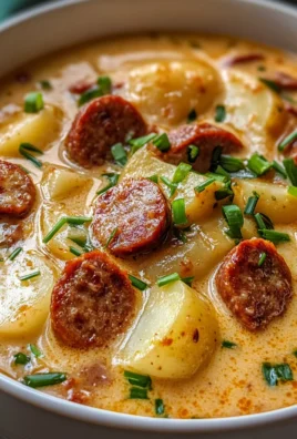 Creamy Cajun Potato Soup with Andouille Sausage