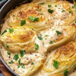 Creamy Garlic Parmesan Cabbage