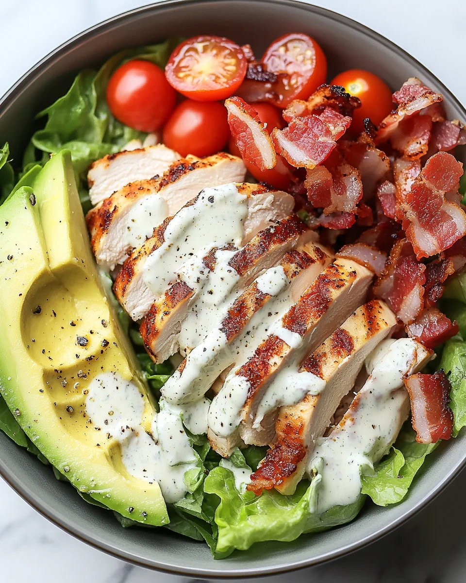 Creamy Ranch BLT Chicken Salad Bowl