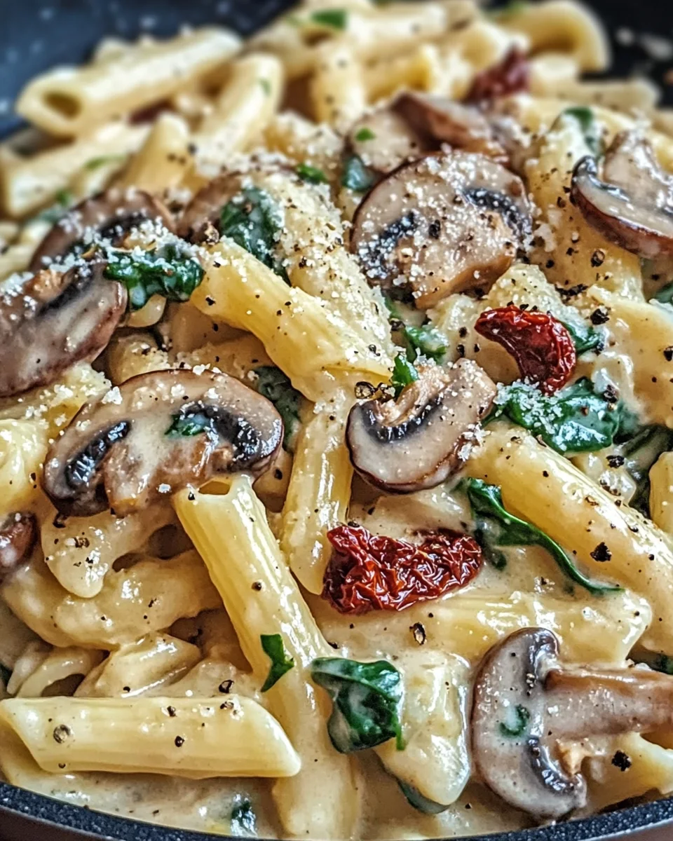 Creamy Tuscan Mushroom Pasta Skillet That's Pure Comfort