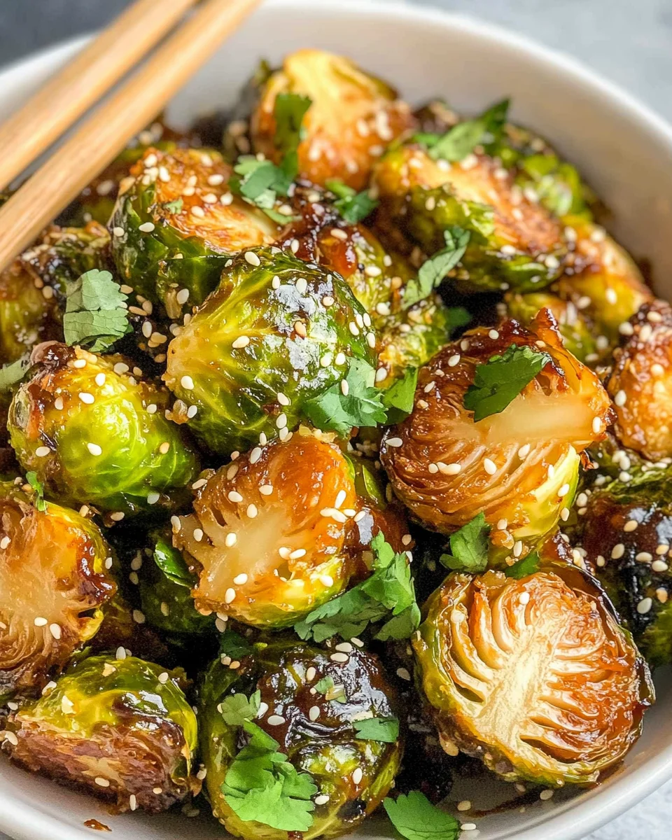 Crispy Asian BBQ Brussels Sprouts
