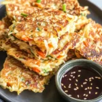Crispy Vegetable Pancakes with Asian Dipping Sauce