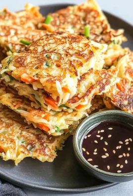 Crispy Vegetable Pancakes with Asian Dipping Sauce