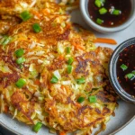 Crispy Vegetable Pancakes with Asian Dipping Sauce