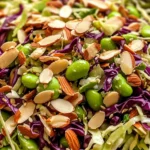 Crunchy Cabbage and Edamame Salad with Sesame Ginger Dressing