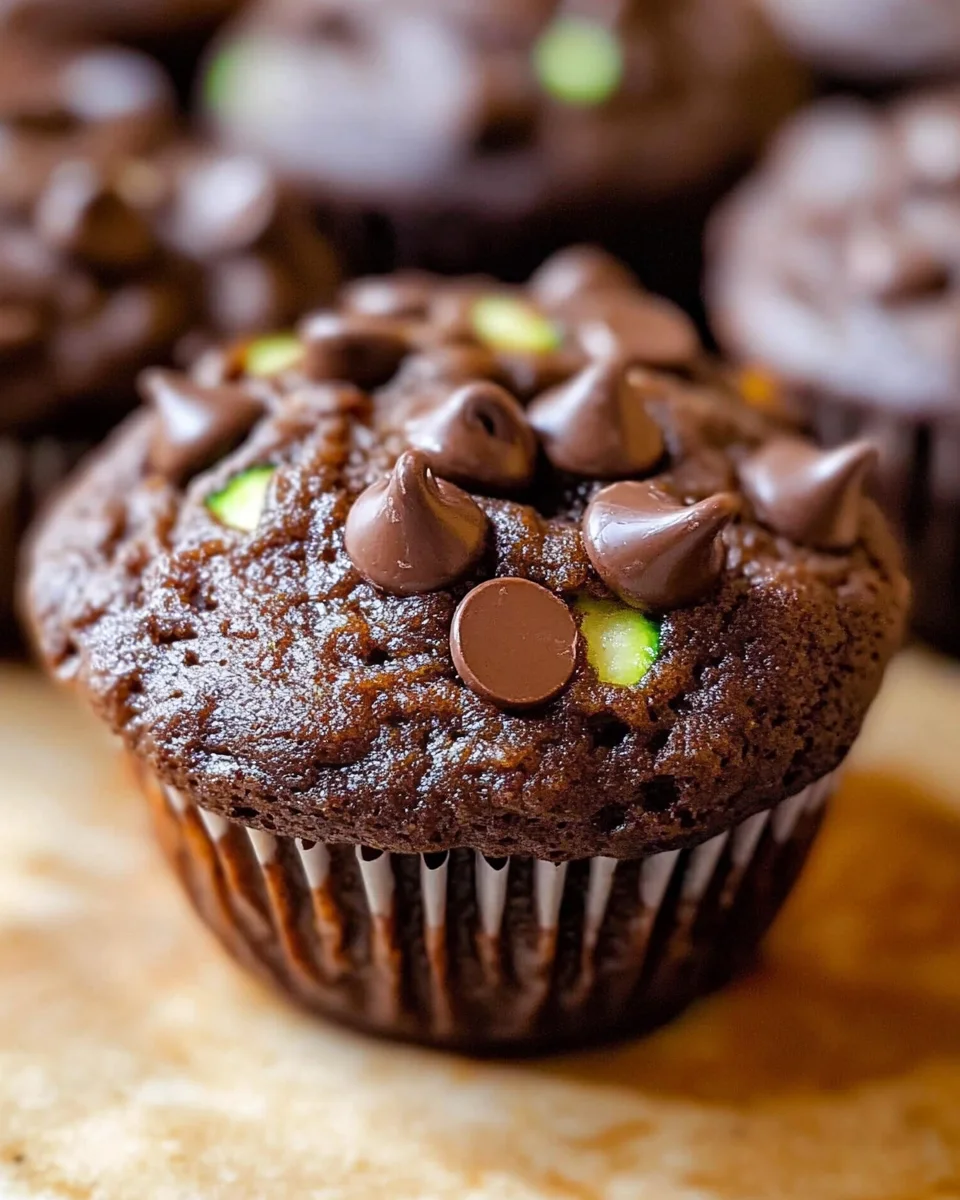 Double Chocolate Zucchini Muffins