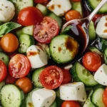 Fresh Cucumber Caprese Salad