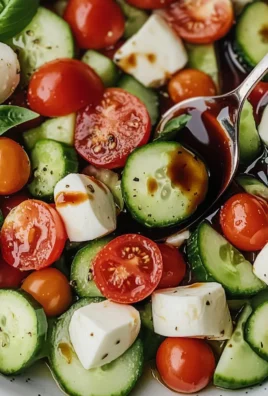 Fresh Cucumber Caprese Salad